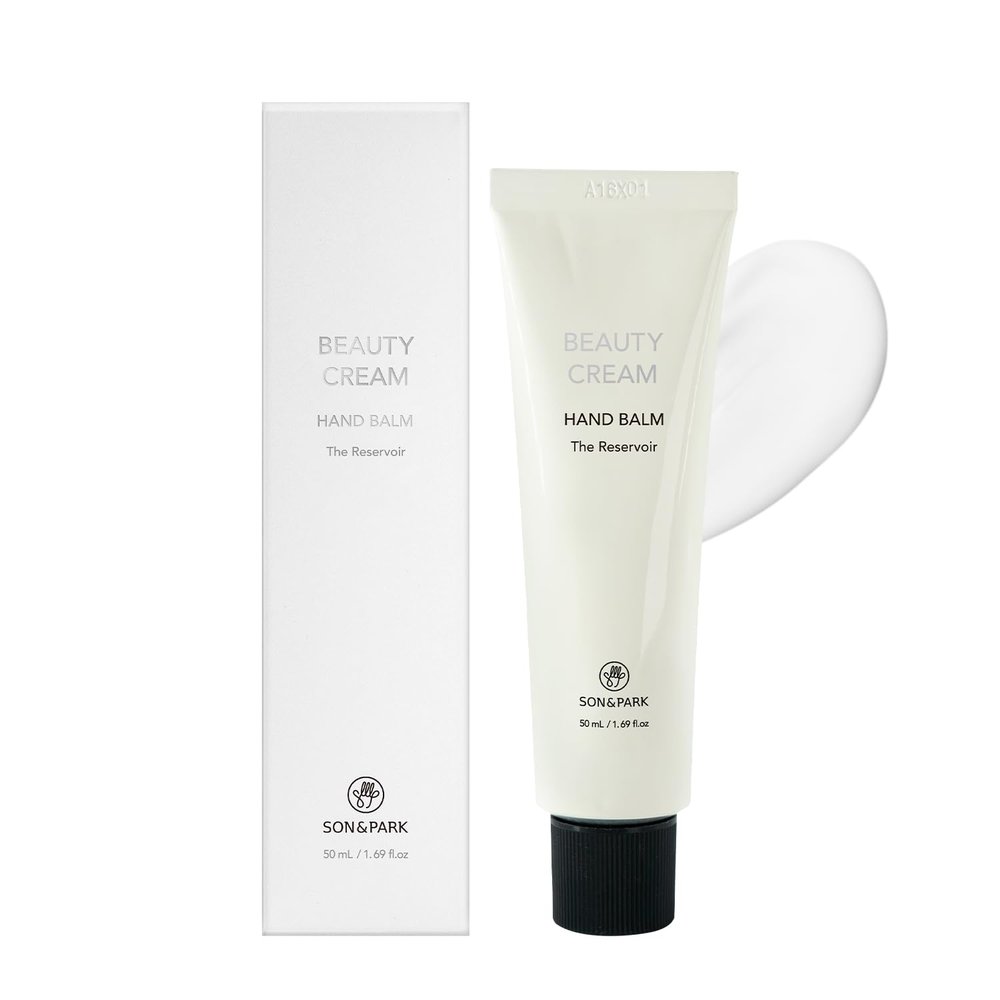 SON&PARK Beauty Water Vegan Hand Balm Cream THE RESERVOIR, Instant Relief Moisturizing Hand Lotion, Shea Butter, Fast Absorbing, Fragrance Hand Balm, On-the-Go Hydration & Protection (50mL, 1.69fl.oz)