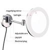 RomildaYuan Makeup Mirror Hotel Wall Mounted Bright Lighted Makeup Mirrors with LED Light and Magnification Chrome Polished Plug in, High-End view 3