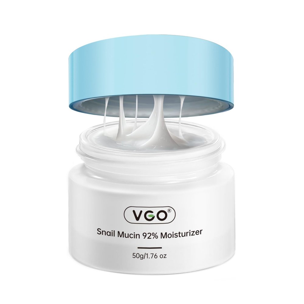 VGO Snail Mucin 92% Face Moisturizer Anti Aging, Skin Repair & Hydrating Face Cream with Ceramide & Vitamin E, 1.76 oz