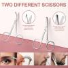 FANDAMEI Eyebrow Kit with Leather Case - Eyebrow Scissors, Tweezers, Razor, Brush for Women & Men - Facial Hair & Ingrown Hair Removal view 3