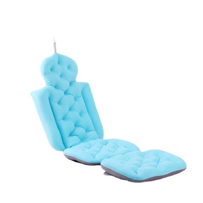 Bath Pillows with Full Body Bath Cushion,Full Body Bath Pillow for Bathtub, Adult Bath Tub Pillow for Tub Neck and Back Support Ergonomic Not Easy to Slide,Blue