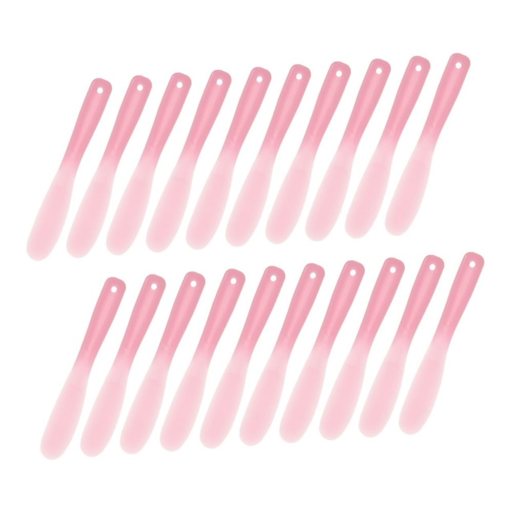 IWOWHERO 20pcs Reusable Makeup Spatulas for Face Cream and Mask Application Skin-friendly Cosmetic Spoons for Home and Salon Use Easy Control and Waste Reduction