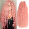 Curly Hair Water Wave Twist Crochet Hair Ombre Blonde Pink 30Inch Synthetic Braid Hair Deep Wave Braiding Hair Extension view 2