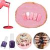 XJKLBYQ Makeup Mixing Palette,Colorful Resin Painting Gel Palette Nail Art Polish Agate Mix Stirring Plate DIY White view 2