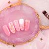 XJKLBYQ Makeup Mixing Palette,Colorful Resin Painting Gel Palette Nail Art Polish Agate Mix Stirring Plate DIY White view 3