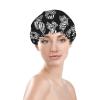 Carcinoid Cancer Awareness Month Shower Caps Reusable Bath Cap Double Layers Waterproof Shower Cap for Women Long Hair view 3
