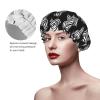 Carcinoid Cancer Awareness Month Shower Caps Reusable Bath Cap Double Layers Waterproof Shower Cap for Women Long Hair view 4