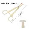 WZPB Piercing Clamps - 25pcs Disposable Piercing Clamps Body Piercing Forceps Professional Septum Forceps Clamps, Plastic Piercing Clamps Set for Ear Nose Lip Belly Piercing Supplies view 3