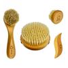 4pcs Dry Brushing Body Brush Set for Lymphatic Drainage-Natural Bristle Dry Skin Brush +Facial Dry Brush for Face+Dry Skin Exfoliating Scrubber+Wood Therapy Massage Tool. Gua Sha, Anti-Cellulite. view 1
