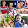 100PCS 4th of July Temporary Tattoos, Fourth of July Patriotic Tattoo, America Flag Red White and Blue Face Tattoo Stickers, Party in the USA Memorial Independence Labor Day Makeup Accessories view 3