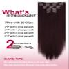 Moresoo Dark Red Clip in Hair Extensions Remy Human Hair 22 inch Red Hair Extensions Clip ins Burgundy Long And Straight 150g/7pcs 22in view 3