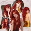 BARSDAR Long Wavy Copper Red Wig With Bangs - Long Curly Wavy Red Wig With Bangs for Women - 26 Inch Thick Soft Synthetic Natural Looking Daily Cosplay Party Halloween Face-Framing Copper Auburn Wigs view 4