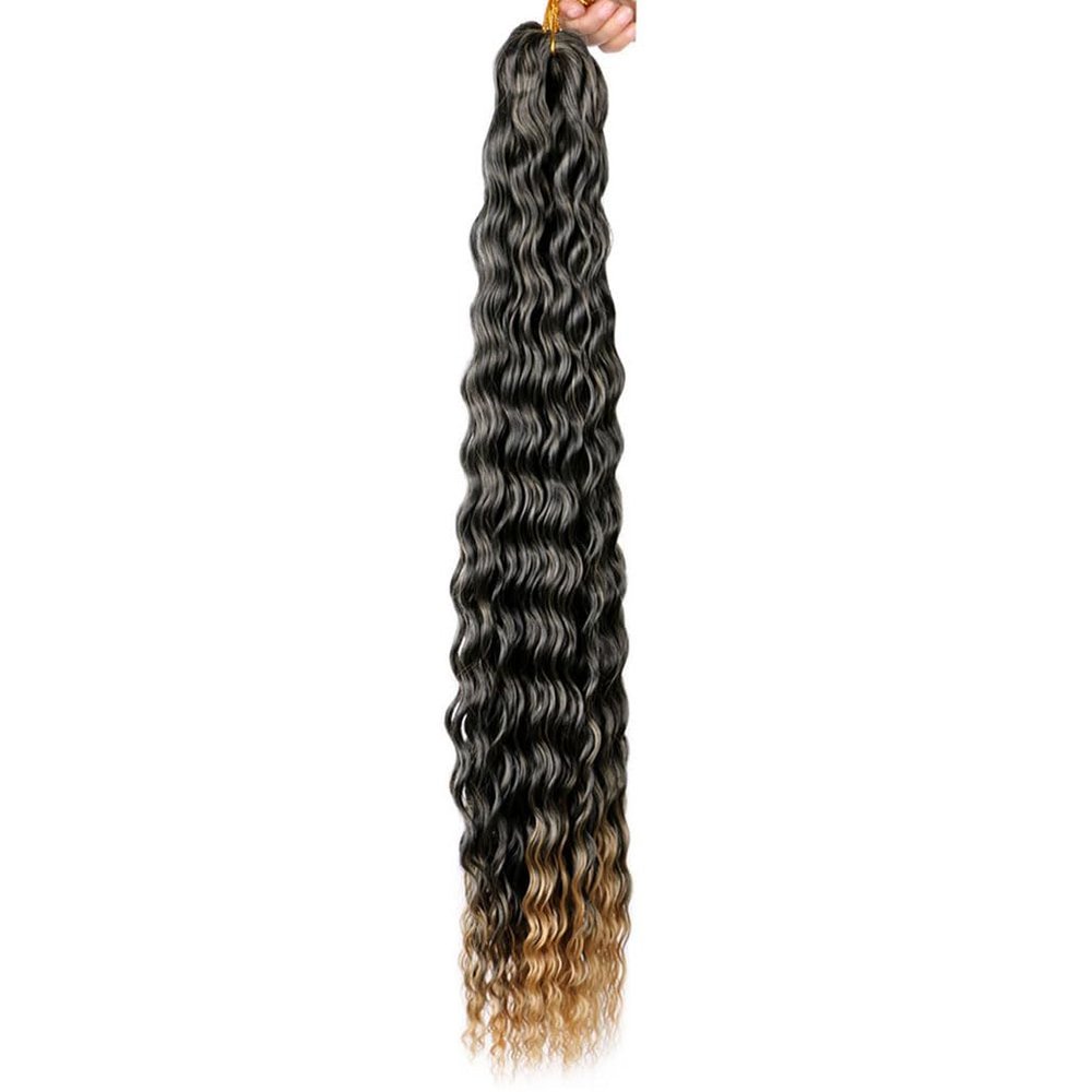 32Inch Ocean Wave Braiding Hair Extensions Water Wave Crochet Braids Synthetic Hair Afro Curly Blonde Braids For Women