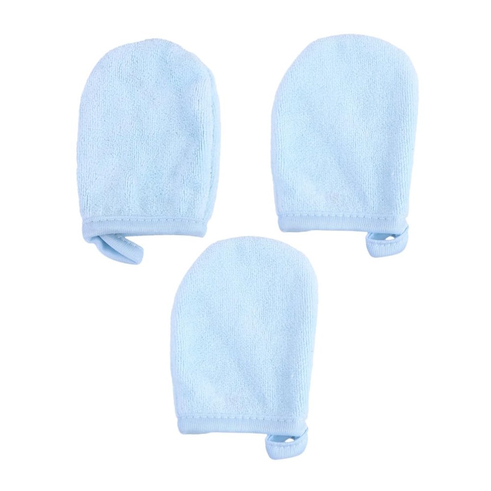 Mikinona 3pcs Soft Facial Cleaning Gloves Makeup Removal Powder Puff Thickened Reusable Pads for Effortless Makeup Removal