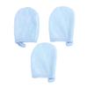 Mikinona 3pcs Soft Facial Cleaning Gloves Makeup Removal Powder Puff Thickened Reusable Pads for Effortless Makeup Removal view 1