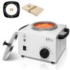 Professional Wax Warmer Single Pot Waxing Kit for Painless Hair Removal, Women Men Portable Wax Heater Machine with Adjustable Temperature Set, 50pcs Sticks, 20pcs Protective Collars view 1