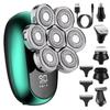USB Wireless Charging 6 in 1 Electric Head Shaver for Bald Men 7D Floating Cutter Beard Trimmer Shaving view 1