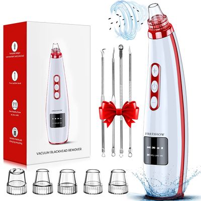 Newest Blackhead Remover Pore Vacuum,Upgraded Facial Pore Cleaner,Electric Acne Comedone Whitehead Extractor Tool-5 Suction Power,5 Probes,USB Rechargeable Blackhead Vacuum Kit for Women & Men