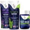 Tea Tree Oil & Soothing Lavender Foot Soak with Epsom Salt - Best Toenail Treatment & Softens Calluses - Soothes Sore & Foot Moisturizer Balm For Dry Cracked Fee view 1