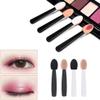 BWESOO 100 Pcs Small Eyeshadow Applicators Eye Shadow Sponge Applicator Sticks Eye Makeup Applicators Sponge Tip Make up Applicators Eyeshadow Brushes, Black view 3