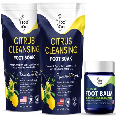 Citrus Detox Foot Soak With Epsom Salts - for Foot Callus, Immune Boost, Damaged Toenail, Athletes Foot, Pedicure For Dry Cracked Feet - Instantly Hydrates & Soothes Irritated Skin