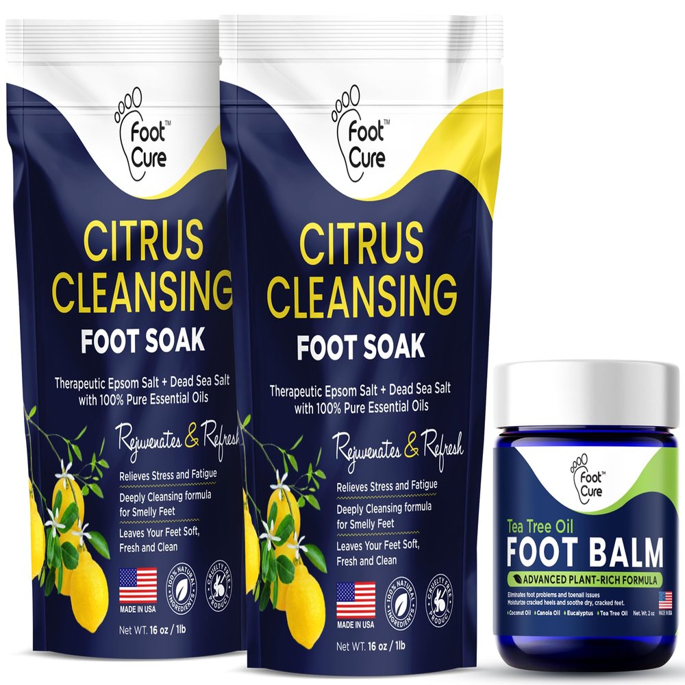 Citrus Detox Foot Soak With Epsom Salts - for Foot Callus, Immune Boost, Damaged Toenail, Athletes Foot, Pedicure For Dry Cracked Feet - Instantly Hydrates & Soothes Irritated Skin