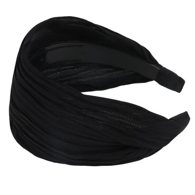 ACO-UINT Black Wide Headband for Women, Boho Headbands Thick Headbands with Teeth, Large Head Bands for Women's Hair Turban Hairbands Hair Accessories for Women