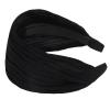 ACO-UINT Black Wide Headband for Women, Boho Headbands Thick Headbands with Teeth, Large Head Bands for Women's Hair Turban Hairbands Hair Accessories for Women view 1