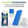 Callus Remover for Feet with Extra Strength Gel & Foot Pumice Stone Set - Easy Way to Remove Hard Calluses & Dead Skin & Tea Tree Oil Foot Balm/Moisturizer for Dry Cracked Feet view 2