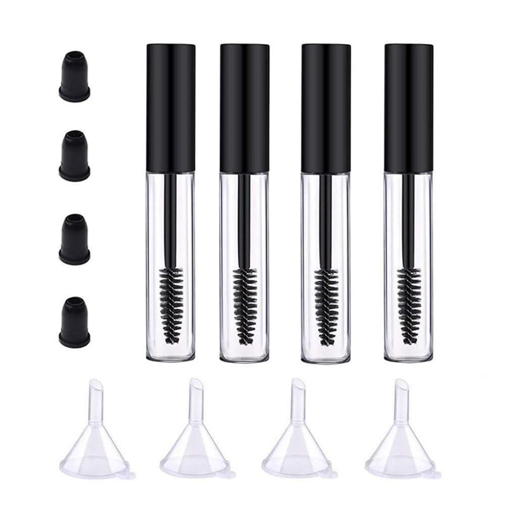 Empty Mascara Tube Eyelash Serum Bottles Eyelash Wand Container Cream Bottle Eyelash Vials Containers Eyebrow Brush Tube Funnel