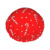 Shower Caps Compatible with Candy Cane Christmas Red, Multi-Purpose Thickening Elastic Bath Cap Plastic Waterproof Shower Cap Bath Shower Caps for Women Men Spa Home Use Hotel and Hair Salon view 1