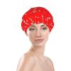 Shower Caps Compatible with Candy Cane Christmas Red, Multi-Purpose Thickening Elastic Bath Cap Plastic Waterproof Shower Cap Bath Shower Caps for Women Men Spa Home Use Hotel and Hair Salon view 3