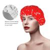 Shower Caps Compatible with Candy Cane Christmas Red, Multi-Purpose Thickening Elastic Bath Cap Plastic Waterproof Shower Cap Bath Shower Caps for Women Men Spa Home Use Hotel and Hair Salon view 4