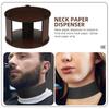FRCOLOR Wooden Neck Paper Dispenser for Barbershop Hair Salon Neck Strip Holder 5.5 Inch Hair Scarf Organizer Practical Strip Dispenser view 2