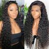 13x4 Deep Wave Lace Front Wigs, Human Hair for Black Women Glueless Curly Lace Frontal Wigs Human Hair Pre Plucked with Baby Hair for Daily Dress Cosplay Party,32in view 3