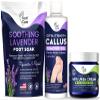 Lavender Foot Soak & Callus Remover Gel Kit - Extra Strength Callus Remover Gel for Feet, Remove Calluses with Epsom Salts, Dry Cracked Heels & Tea Tree Oil Foot Cream - Moisturizing Athletes Foot view 1