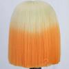 12 Inch Wig Human Hair Frontal Lace Wig, Human Hair Gradient Color Straight Wigs Human Hair for Black Women Pre Plucked with Natural Baby Hair view 3