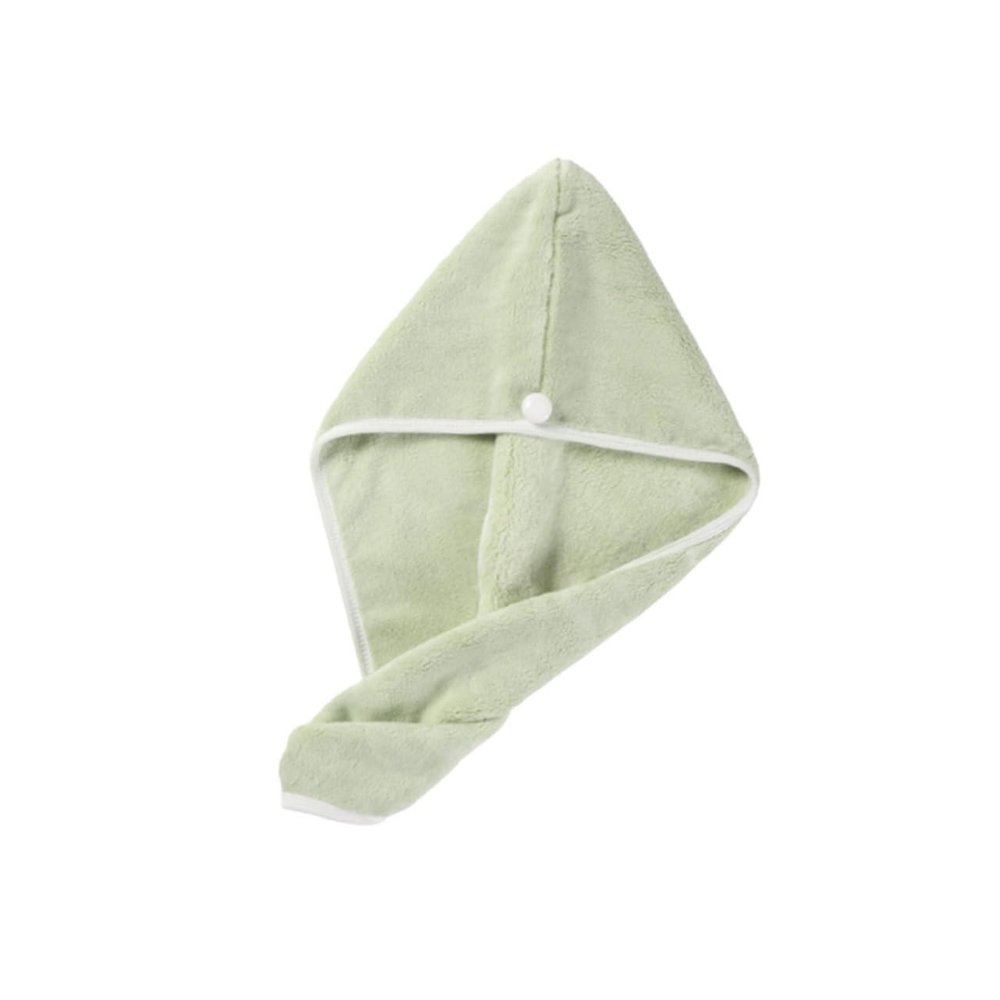 MAGICLULU 1pc Quick Drying Hair Towel Cap Super Absorbent Bath Hat for Home Travel Lightweight Soft Design Prevents Hair Loss Frizz Light Green