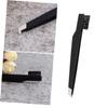 MAGICLULU 3pcs Carbon Steel Eyebrow Tweezers Portable Oblique Mouth Makeup Tool for Women Eyebrow Clamps for Precision Grooming and Facial Care Accessory Black view 3