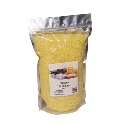 Bath Salts | 20lbs Bulk Bag/Box (320 oz.) | Banana Scent | Epsom Salt | Sea Salt | Wholesale | Bathing | Body Care | Beauty | Relaxation | Spa | Pedicure | Manicure