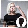 MERRYHAPY Hair Topper for Women with Thinning Hair Natural Look Synthetic Hairpiece with Thick Bangs Versatile Styling Deep Brown view 3