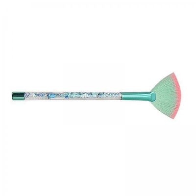 Almencla 2xFan Makeup Brush Blending Face Powder Brush Ergonomic Grip Convenient Handle Cheekbones Brush Makeup Loose Powder Brush Lady Women,