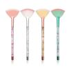Almencla 2xFan Makeup Brush Blending Face Powder Brush Ergonomic Grip Convenient Handle Cheekbones Brush Makeup Loose Powder Brush Lady Women, view 2