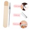 FOMIYES Double-ended Makeup Mixing Spatula Foundation Palette Skincare Tools Long Handle Stainless Steel view 2
