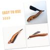 Beaupretty Stainless Steel Folding Razor for Men Barber Travel Razor Wooden Handle for Shaving Beard and Mustache view 3