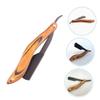 Beaupretty Stainless Steel Folding Razor for Men Barber Travel Razor Wooden Handle for Shaving Beard and Mustache view 4