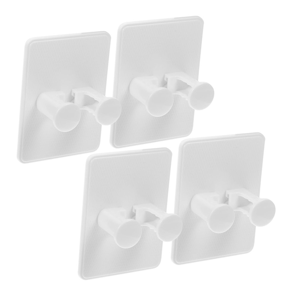 Beaupretty 4pcs Wall-mounted Holder Shaving Brush Stand for Bathroom Space-saving Shower Hooks for Display Easy Installation
