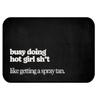 NinthAvenue Basics Spray Tan Tent Mat Hot Girl Sh*t Anti-Slip Mat Spray Tanning Mat Salon Decor Mobile Spray Tan Artist Tanning Studio Decor Sunless Salon (24"" X 17""), Black view 1