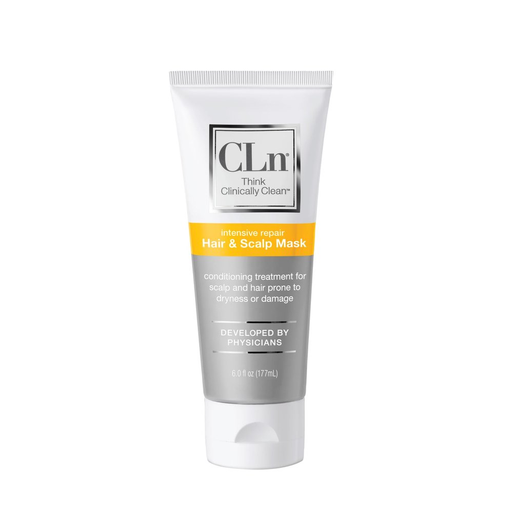 CLn Hair & Scalp Mask Conditioner - Deep Conditioner for Hair & Scalp Prone to Dryness & Damage, Paraben-Free & Dye-Free, Scented by Eucalyptus, 6 fl. oz.