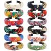 VELSCRUN Headbands for Women Girls 12 Pack Stylish Top Knotted Headbands Flower Headband For Women's Hair Non Slip Women Fashion Head Bands Wide Hairband Mom Sisters Hair Accessories view 1